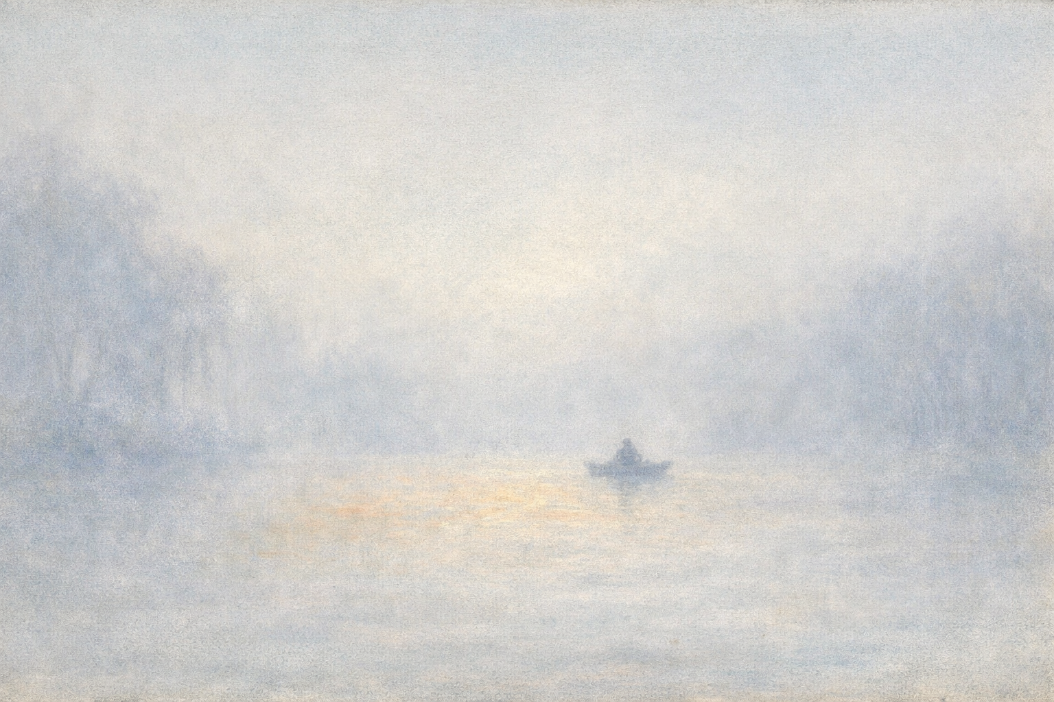 オワーズ川の朝霧