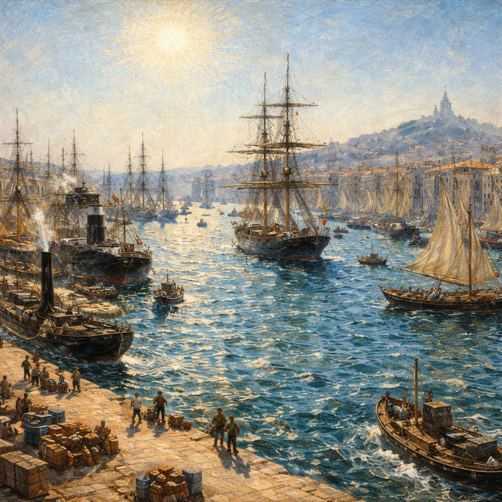 マルセイユ港、輝く真昼