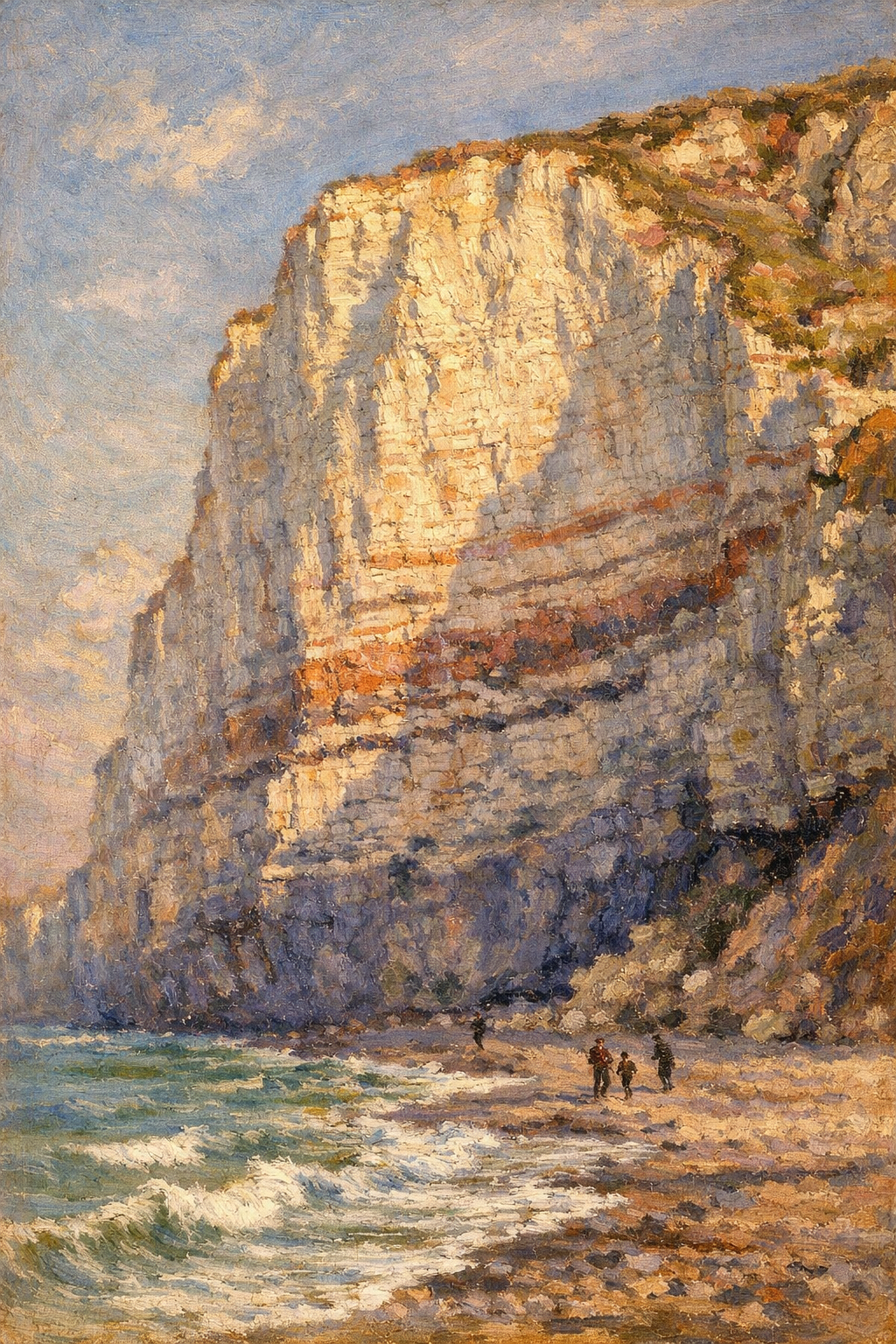 ディエップの崖、朝の光