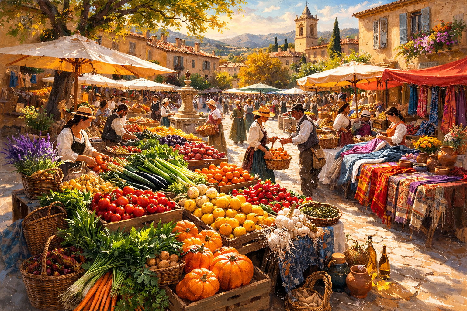 プロヴァンス市場、市場の日