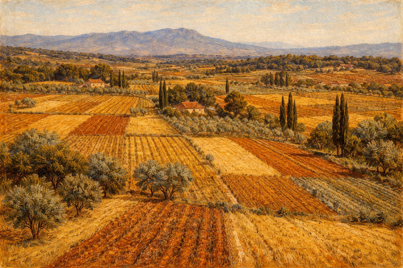 オーカーの野原、エクス近郊