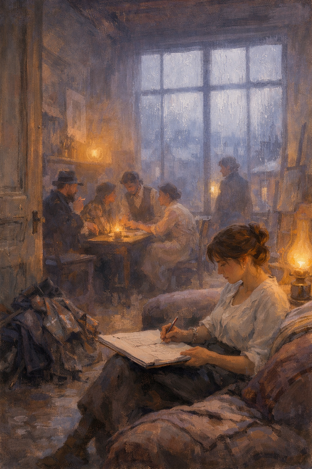 ルピック通りのアトリエ、夏の夕べ