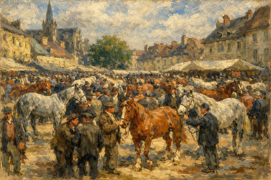 ルーアン市場の馬市