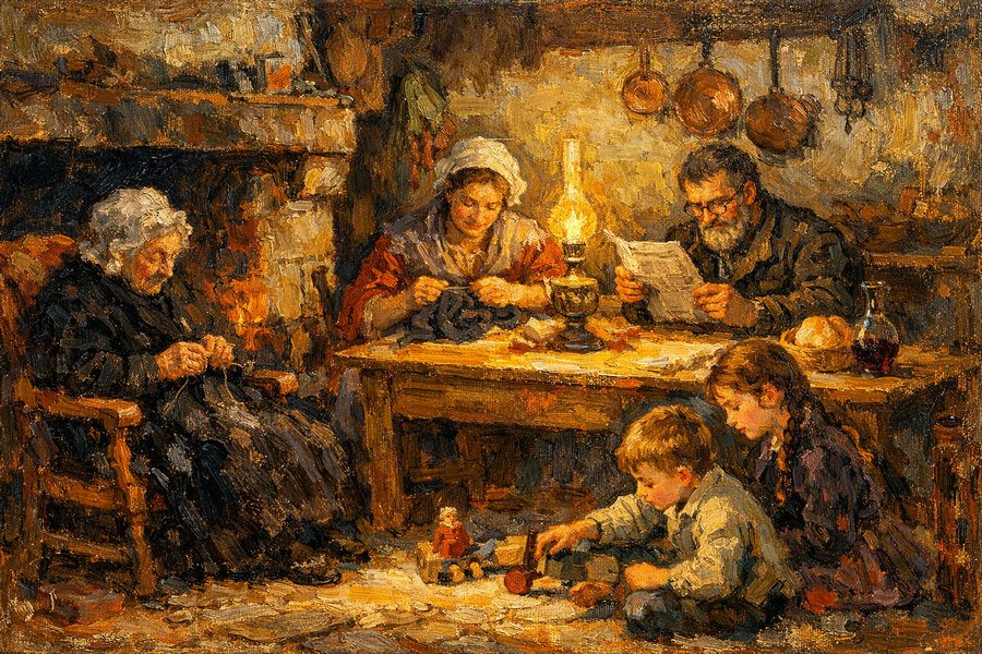 家庭でのカロン一家